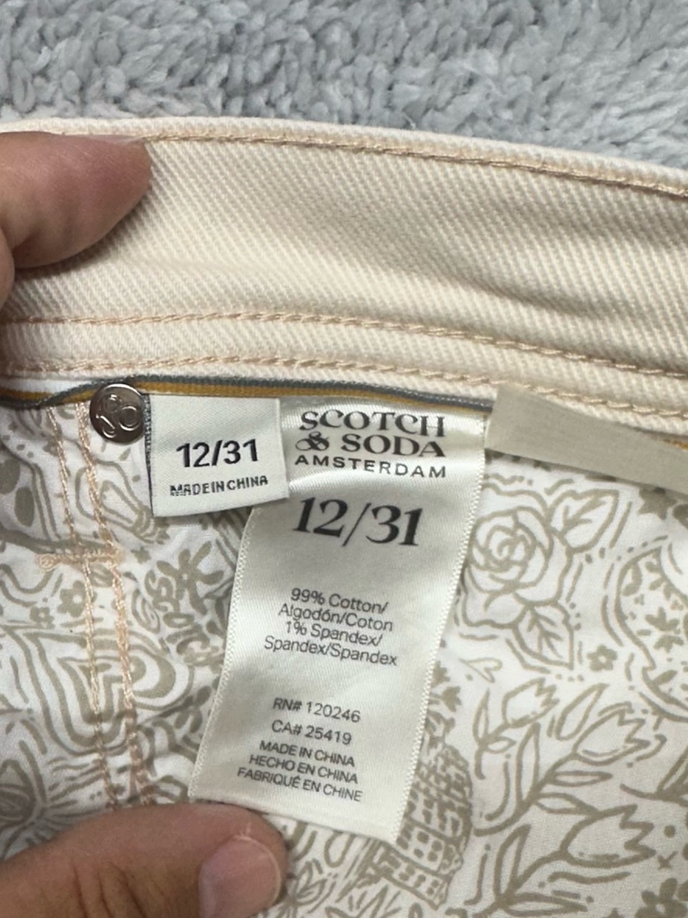 Scotch & Soda Amsterdam The Wave Cropped Wide Leg Button Fly Jeans 12/31 - Picture 6 of 11